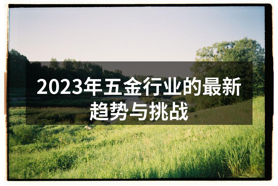 2023年五金行业的最新趋势与挑战